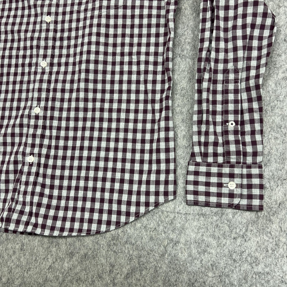 Bonobos Shirt Mens L Purple Gray Check Slim Fit Long Sleeve Button Down Preppy - Picture 8 of 16